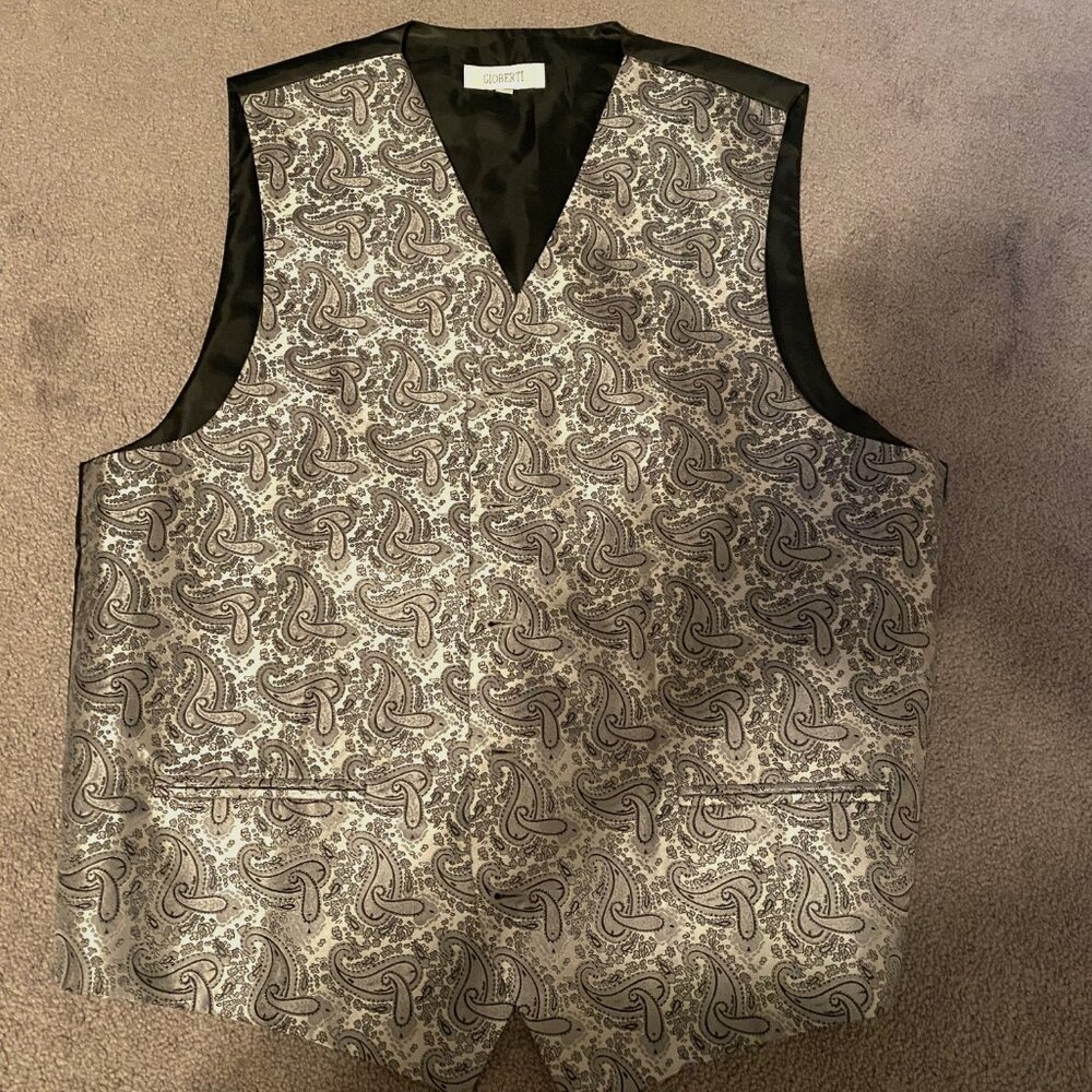 Gioberti Grey Patterned XL Vest with Black Back